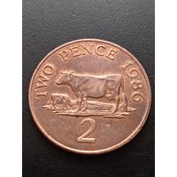 Гернси 2 пенса 1986 г.