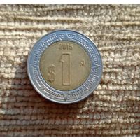 Werty71 Мексика 1 песо 2015 биметалл