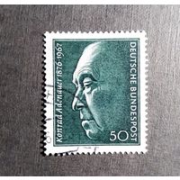 Марка Германия 1976 год Конрад Аденауэр