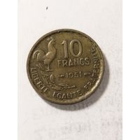 Франция 10 франков 1951