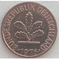 Германия 1 пфенниг 1976 г. D