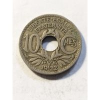 Франция 10 сантим 1922