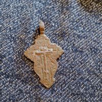 Крестик нательный старинный лепесток