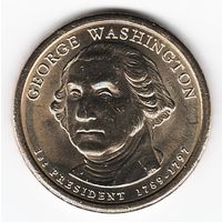 1 доллар США 2007 год 1-й Президент Джордж Вашингтон двор D _состояние UNC