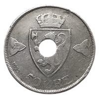 КОРОЛЕВСТВО НОРВЕГИЯ. 50 ЭРЕ 1922. РЕДКОСТЬ!