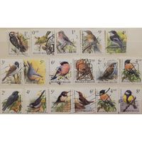 С 1 руб. Птицы. 17 шт разных марок Бельгии стандарты 1990-2000-х