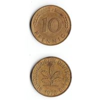 10 пфеннигов Германия 1978 года(J)