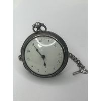 Часы карманные серебряные фузейные Англия 18 век На ходу