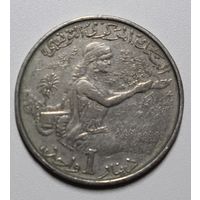 Тунис, 1 динар, 1976 год