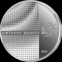 Литва 1.5 евро, 2022 100 лет Банку Литвы UNC