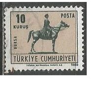 Турция. Конная скульптура в Анкаре. 1969г. Mi#2155.