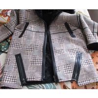 Дизайнерская дубленка. Капюшон-песец. Р.52-54