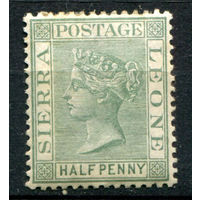Британские колонии - Сьерра-Леоне - 1883/93г. - королева Виктория, 1/2 P - 1 марка - MH [Mi 12]. #4-B5-118-A-1