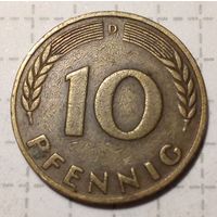 10 пфенниги ФРГ 1950 D
