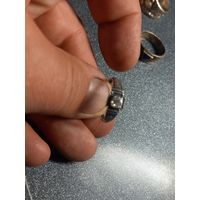 Кольцо Спаси и Сохрани СССР клеймо с камнем Ag 925 1.63 гр. ГВНЛ