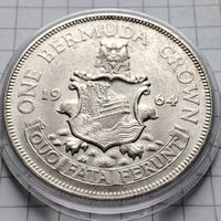 1 крона 1964 года Бермуды.Серебро.