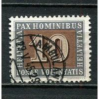 Швейцария - 1945 - Цифры 10С - [Mi.448] - 1 марка. Гашеная.  (Лот 29HZ)-TG3P46