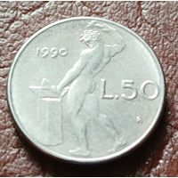 Италия 50 лир, 1990    ( 1-3-10 )