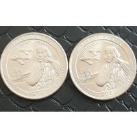 25 центов (квотер) 2021 P+D США Летчики из Тегусигальпы