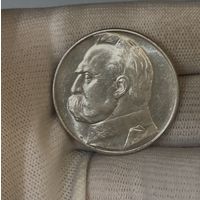 10 злотых 1935 Пилсудский UNC редок в таком сохране! зеркальный!, шб . видео . много лотов!