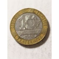 Франция 10 франков 1989