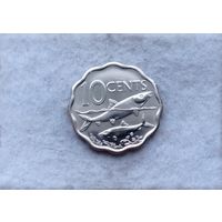 Werty71 Багамы Багамские острова 10 центов 2010 Рыба Корабль Блеск
