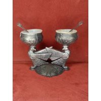 Редкий подсвечник орлы СССР Армения Завод "Свет" Ереван или приборы для специй с ложечками