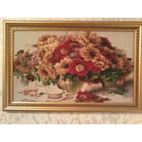 Картина гобелен в багетной рамке (74*48)