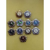 Подборка значков ГТО образца 1972 г, 11шт, все одного клейма кроме отличника серебро.н1