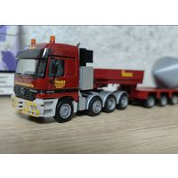 Мерседес Актрос 1:87 тралл с грузом. Herpa