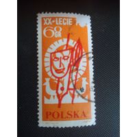 Польша.20 лет Народной Республике. 1964г. гашеная