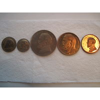 Германия уникальный proof сет полная серия пробных монет 1913 года Людвига III Баварского 20 , 10,5, 3 и 2 марки в меди, отчеканенные штемпелями Карла Гетца ( Karl Goetz)