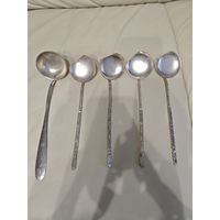 Ложки со скошенным краем СССР, мельхиор.