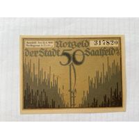 Нотгельд 50 пфеннигов. Саалфельд. Веймарская республика - 04
