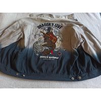 Японская джинсовая -футболка с вышивкой Эмблемы ROCK'N ROLL FESTIVAL.