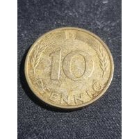 ФРГ 10 пфеннигов 1985 D