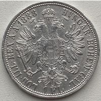 Австрия 1 флорин 1888 г.