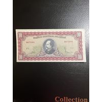 Чили 10 эскудо 1962 1975 г . пресс аUNC