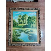 Картина Лето ДВП орголит, масло автор Антоненко 2002 г.