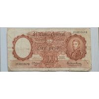 С 1 руб! Аргентина 100 песо 1960х. Редкость!