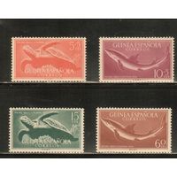 Гвинея(Испанская)-1954(Мих.303-306),  ** / *,  Морская  Фауна ,Черепахи, Киты (полная серия)