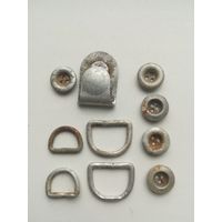 Фурнитура от немецкой, сухарной  сумки. С рубля.