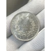 5 франков 1877 яркий блеск, зеркальное поле. нечастый год, видео по запросу. красивейшач монета в редком состоянии.Много лотов