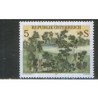 Полная серия из 1 марки 1987г. Австрия "Современное искусство. Арнульф Нойвирт "Божества деревьев" MNH