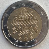 Литва 2 евро 2024 г. Литовские соломенные сады