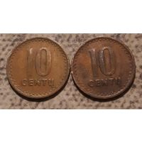 10 сенти (центов) 1991 Литва