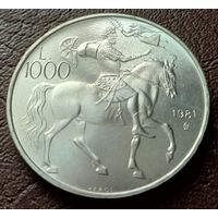 Сан-Марино 1000 лир, 1981 2000 лет со дня смерти Виргилия  ( 1-15-1 )