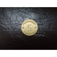 5 сантимов Латвия.