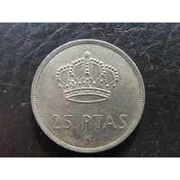 Испания. 25 песет. 1983. С 20 копеек. Распродажа коллекции. Смотрите другие лоты.