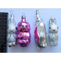 Все лоты с рубля.Елочные игрушки Звери,СССР